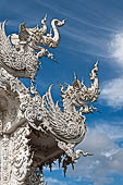 Famous Thailand temple or white temple, Wat Rong Khun,at Chiang Rai province, northern Thailand. 